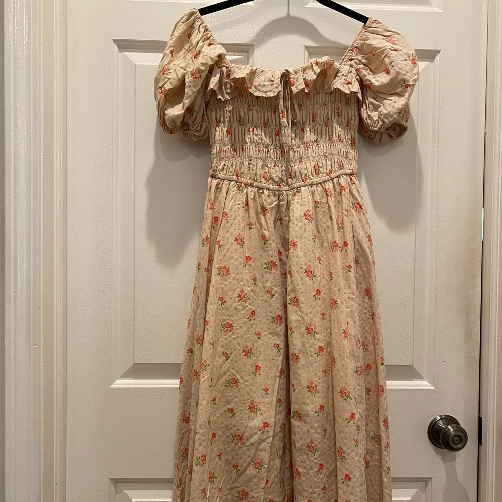 Smocked Romantic Bubble Sleeve Dress